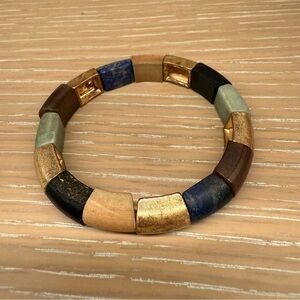 Mixed media elastic Bracelet